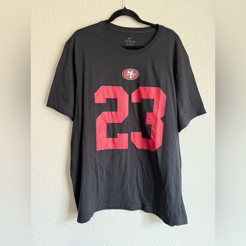 Nike San Francisco 49ers T Shirt Mens Size XXL Christian McCaffrey NFL Tee